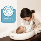 Peanut Changer Baby Vanilla – The Original - Easy-to-Clean Changing pad and The only Shell Over Foam, Fully Water Repellant, Wipeable Diaper pad, Wipe-Clean Changing pad