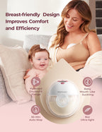 M5 Smart APP Controlled Wearable Breast Pump, 2-Pack Cozy Red