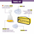 Yellow Travel Kit 2 Pack - Portable Suction Rescue Device, First Aid Kit for Kids and Adults, Portable Airway Suction Device for Children and Adults